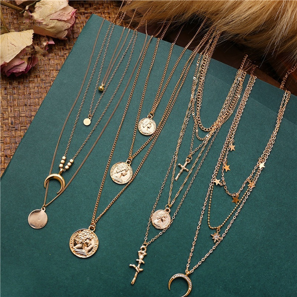 Multi layer deals pendant necklace