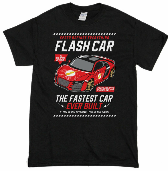 The Flash Fastest Car T-Shirt Movie Fan Men's Superhero T Shirt