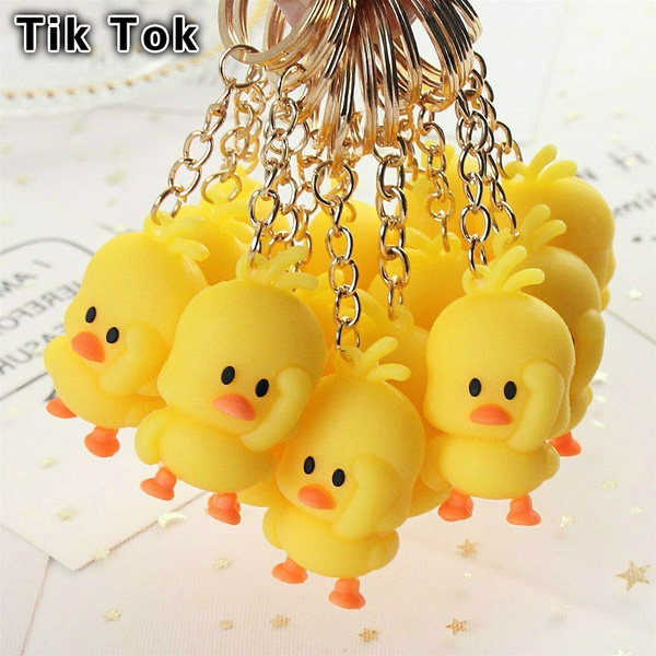 NEW Tik Tok Cute Yellow Duck Rubber Pendant Internet Celebrity Little