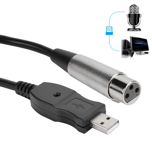 Microphone Mic Link Cable Adapter USB to XLR Microphone Link Cable Cord