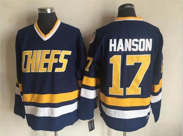 I Fratelli Hanson Da Uomo # 16 # 17 # Maglia Da Hockey 18 Chiefs - Foto 6