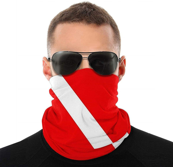 Scuba Diving DEEP Dive Flag Variety Head Scarf Face Bandana Scarf Men's ...