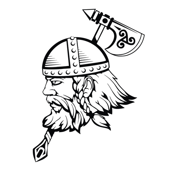 2PCS 17cm Viking in a Helmet Scandinavian Vinyl Car Stickers Decal ...