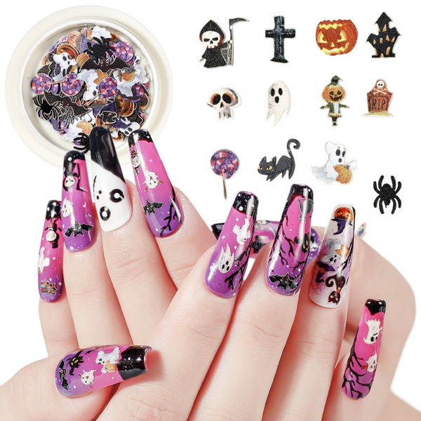 Halloween Nails 3D Gold Pumpkin Nail Charms