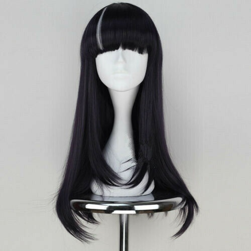 For Cosplay Death Parade Chiyuki Girls Long Straight Purple Color Anime Wig Wish 