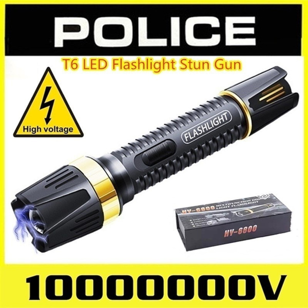 T6 LED Flashlight Stun Gun Outdoor Hunting Camping High Power