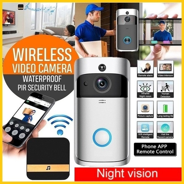 Smart WiFi Video Doorbell Camera With Chime & Intercom – Wireless Home Security