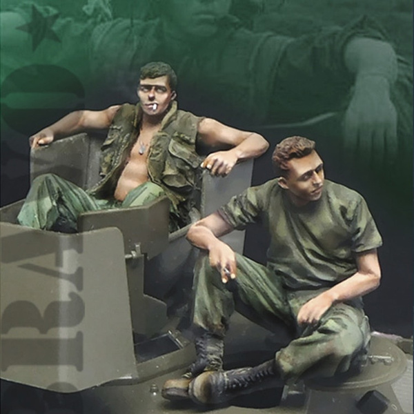 1/35 Resin Figure Model Kit Vietnam War US Corp Soldiers Unpainted Unassambled 