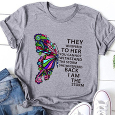 butterfly, cute, fashion women, Printed T Shirts