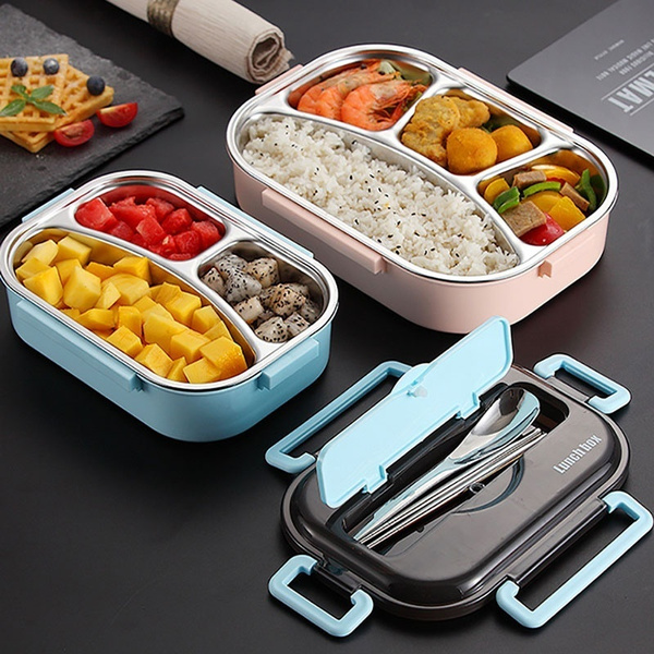 304 Portable Stainless Steel Lunch Box Thermos Food Container