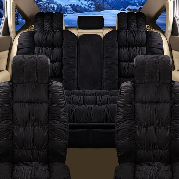 1/2PCS Plush Car Seat Cover Winter Warm Car Seat Cushion Pad Seat