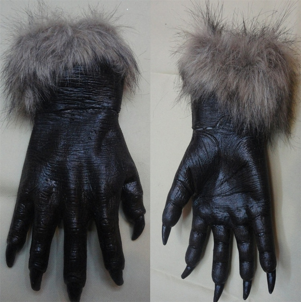 One Pair Halloween Werewolf Wolf Paws Claws Cosplay Gloves Costume | Wish