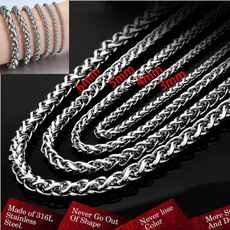 Steel, Chain Necklace, mens necklaces, Joyería de pavo reales