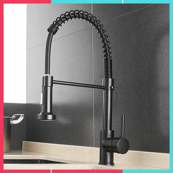 Industrial Black Kitchen Faucet