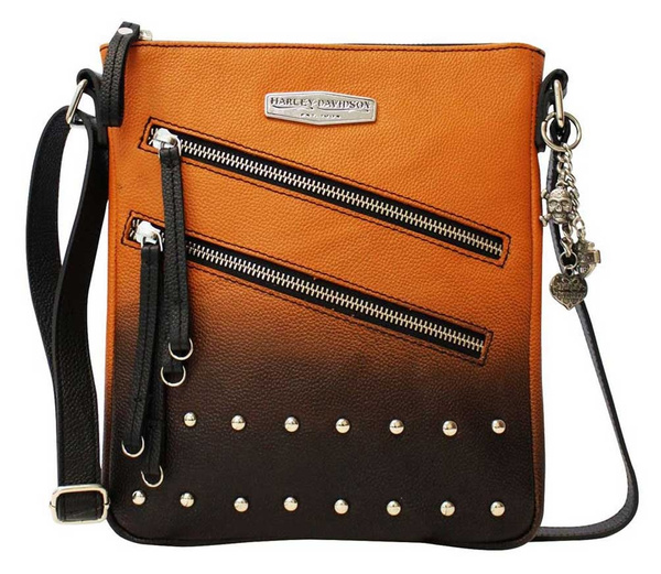 Harley-Davidson Women's Ombre Leather Vertical Crossbody Purse