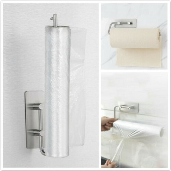 Stainless Steel Paper Towel Rack Bar Wall Mount Horizontal Paper Towel ...