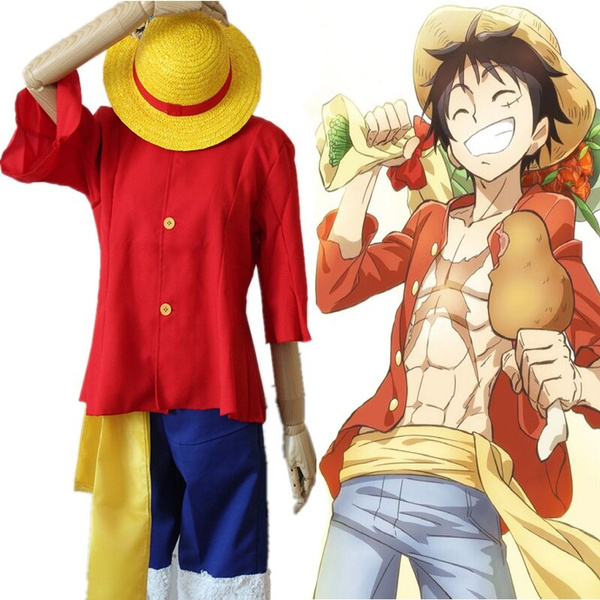 Anime One Piece Cosplay Costumes Monkey D Luffy Cosplay Costume New World Uniforms Halloween Party Game Cosplay Costume Wish