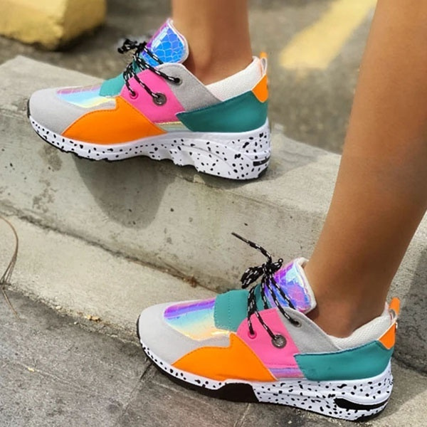 2020 Plus Size Sneakers Outdoor Sports Shoes Multicolor Comfortable Chunky