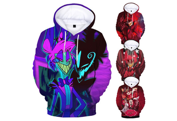 Anime Hazbin Hotel ANGLE 3D Print Hoodie Pullover Sweatshirt Casual Outfit