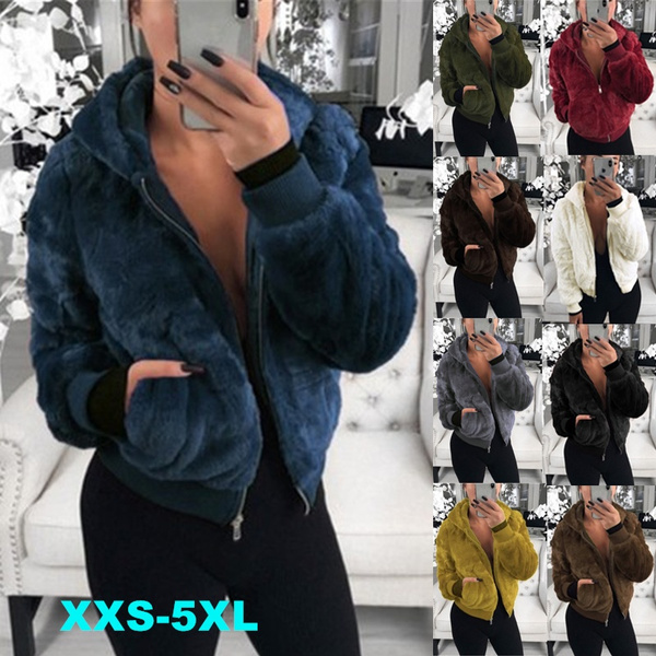 plus size shaggy fur jacket