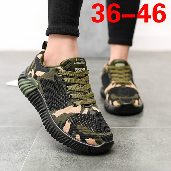 Fashion Camouflage Running Shoes for Men Women Breathable Camo Tennis ...