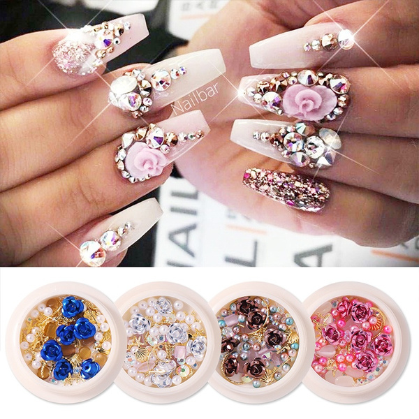 1 BOX OF Diy Decoration Nail Diy Nail Rhinestones Gems For Nails