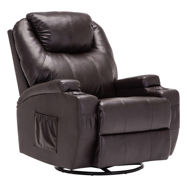 Electric Massage Pu Leather Recliner Chair W Cup Holders Remote Control Brown Wish - Leather Recliner With Cup Holders Electric Massage Pu Leather Recliner Chair W Cup Holders Remote Control Brown Wish - Leather Recliner With Cup Holders