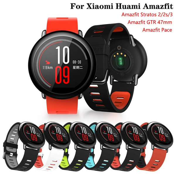 Silicone Smart Watch Wristband Strap For 22mm Amazfit Gtr 47mm