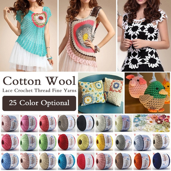 Lace Crochet Cotton Yarn 50g/ball embroidery Lace Jewelry DIY Hand Knitting  Yarn