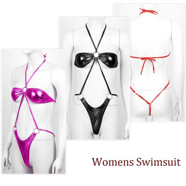 Women Exotic Swimsuit Monokini Mini Bra Bikini Underwear Slingshot