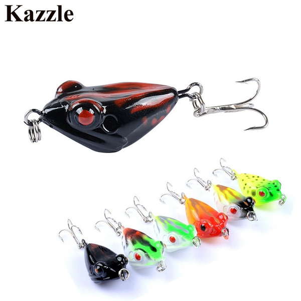 1Pc 40mm 6g Top Water Ray Frog Minnow Crank Wobbler Sinking Soft Baits for  Snakehead Bass Lures Frog Fishing Tackle