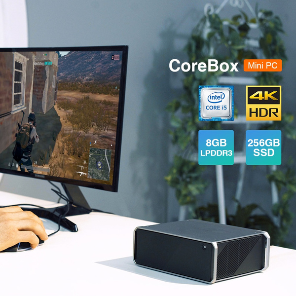 CHUWI CoreBox Windows 10 Mini PC,Intel Core i5 Mini Desktop pc, 8GB DDR3  256GB SSD,Expandable 2TB 2.5 Inch HDD, 2.4GHz/5GHz Dual WiFi/Gigabit  Ethernet