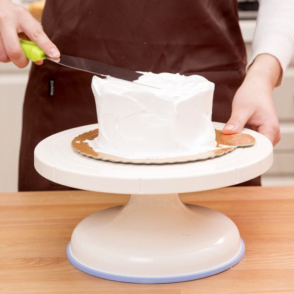 Cheap Round Revolving Cake Turntable Rotate Flexibly Cake Stand Rotating  Plastic Cake Rotary Table Cream | Joom