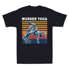 wrestlingmurderyogafunny, Mens T Shirt, Fashion, Yoga