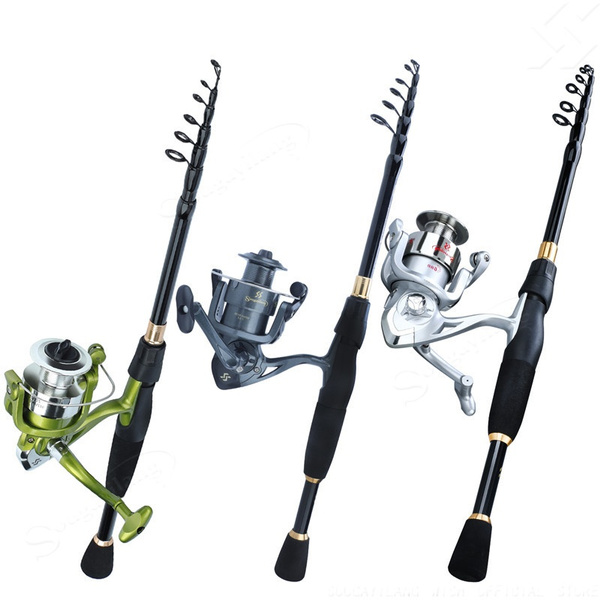 Sougayilang Carbon Telescopic Fishing Rod Reel Set with Spinning Reel