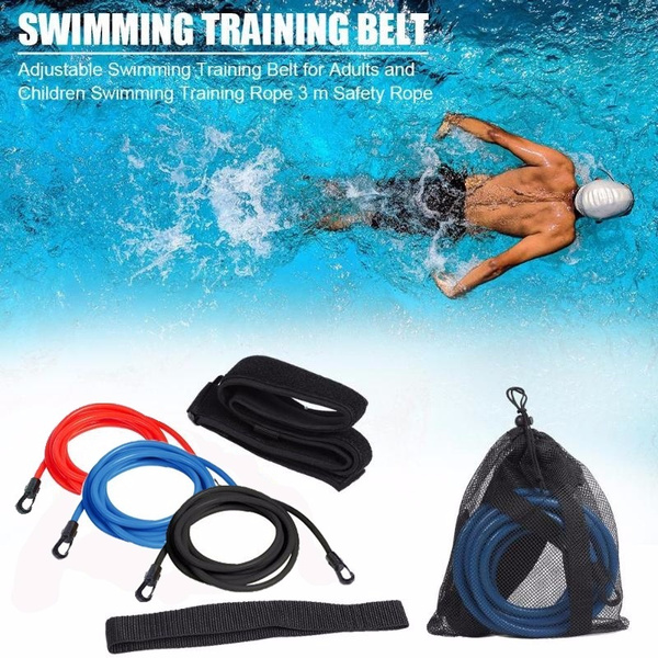 4M Swim Bungee Training Belt Swimming Resistance Safety Leash Exerciser Tether 