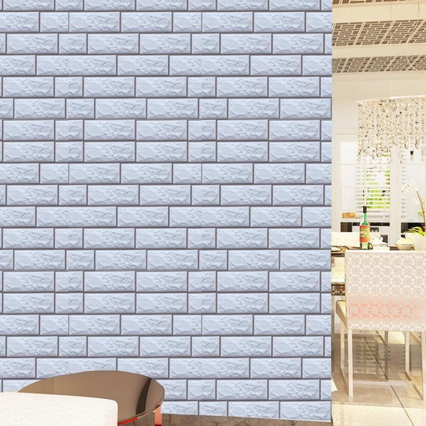 Creamy White Tile Wallpaper Self Adhesive Brick Wallpapers Elegant Living Room  Decor Wall Paper Bricks | Wish