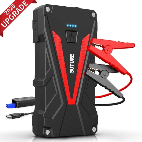 BUTURE 1200A Peak 15800mAh Portable Car Battery Starter QC3.0 USB Outputs Car Jump Starter Auto Battery Booster Pack with Smart Safety Jumper Cable up to 7.0L Gas/6.0L Diesel Engines 
