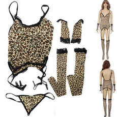 Underwear, sexylingerieset, bodystocking, leopard print