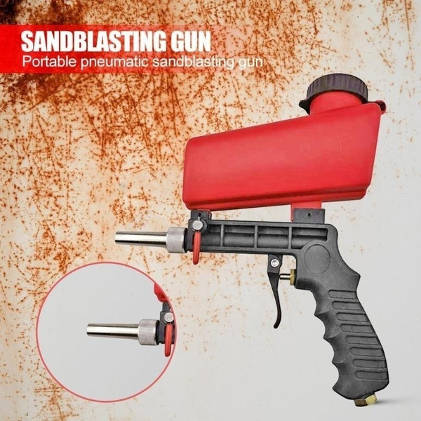 90psi Gravity Sandblasting Gun Pneumatic Sandblaster Spray Gun Blasting Machine