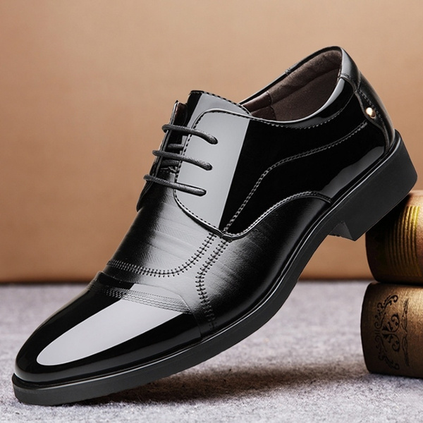 Plus Size Men's Lace Up Dress/Formal Flats Leather Shoes Business Oxford Shoes 