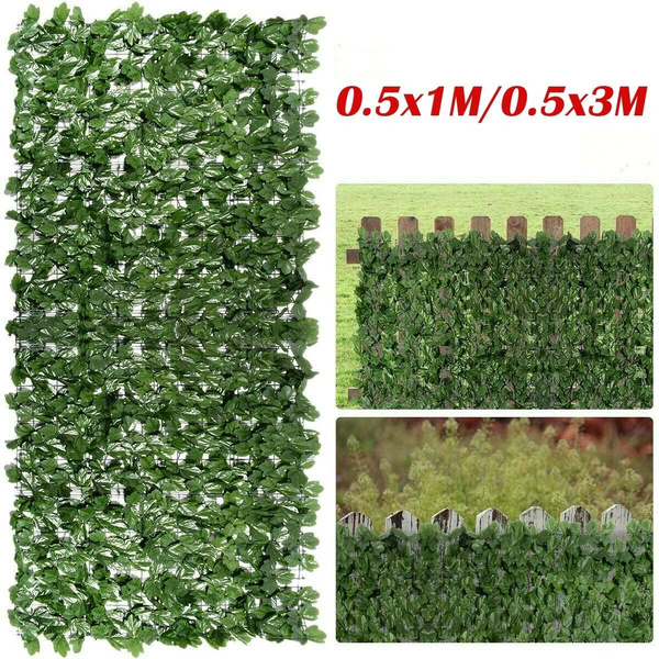 3M Artificial Ivy Leaf Hedge Garden Fence Roll Privacy Screen Balcony Wall Cover 