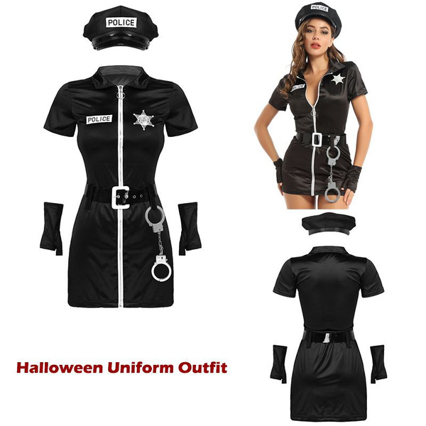 Halloween Women Sexy Police Cosplay Costumes Cop Uniform Officer Women Halloween Women Sexy Police Cosplay Costumes Cop Uniform Officer Women
