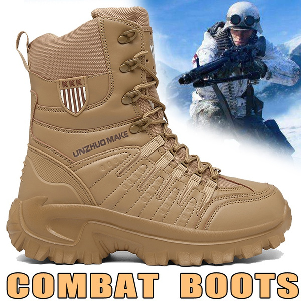 Stivali da uomo Stivali da combattimento dell'esercito Scarpe da trekking  all'aperto Stivali da deserto Stivali da buskin Stivali invernali EU 39-47  gb | Wish