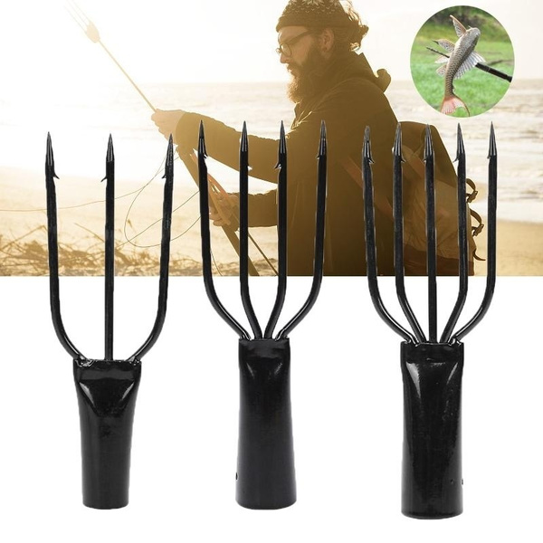 3,4,5,Prong Fishing Harpoon Stainless Steel Fishing Fork Fish Spear Gig  Fork Hook