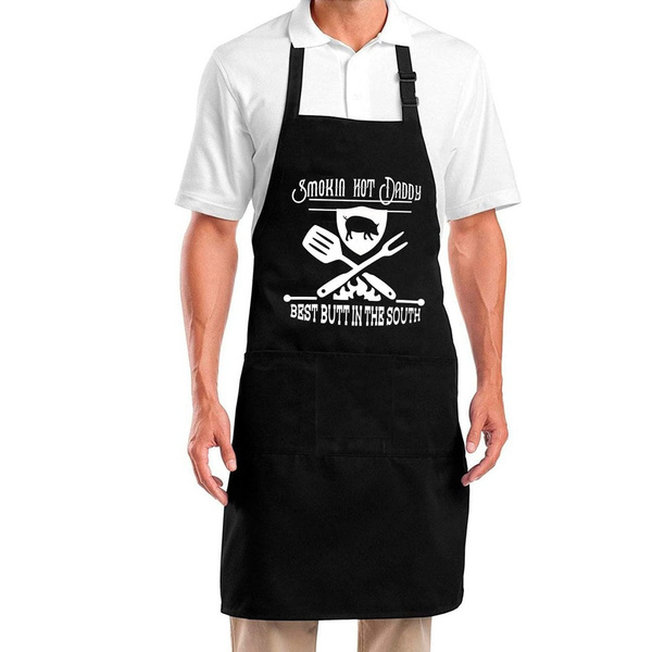 Funny Aprons for Men Customized BBQ Apron With Pockets Fathers Day