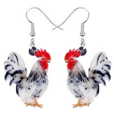 earringforwomen, roosterearring, earringgift, dangledropearring