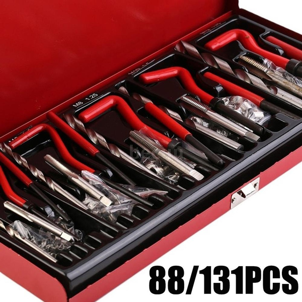 131/88PCS Thread Repair Tool Rethread Repair Kit Set Garage