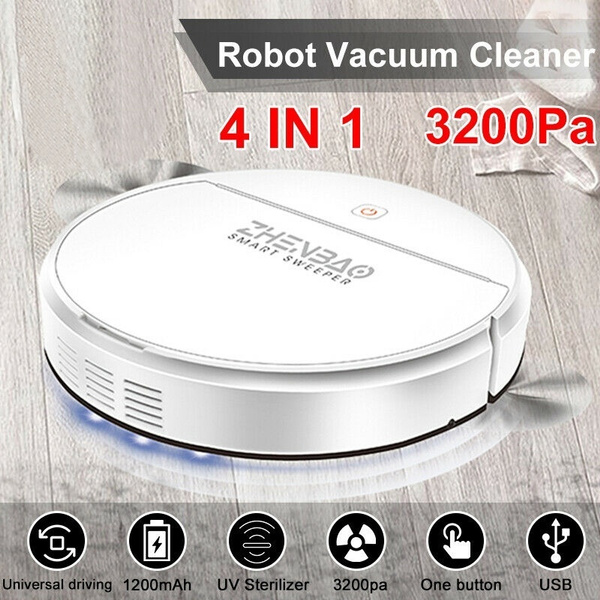 4 in 1 Vacuum Cleaner Smart Floor Sweeping Robot Automatic Clean UV Sterilizer 
