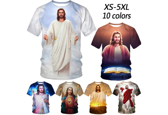 God! Cross Jesus Loves All Christian Men's Fashion 3D Printed T